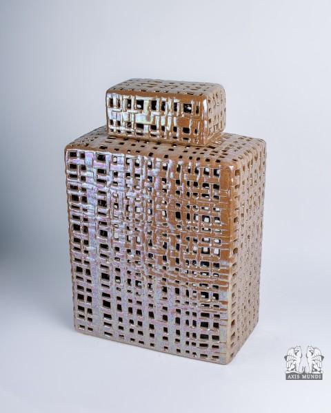 Deckelvase