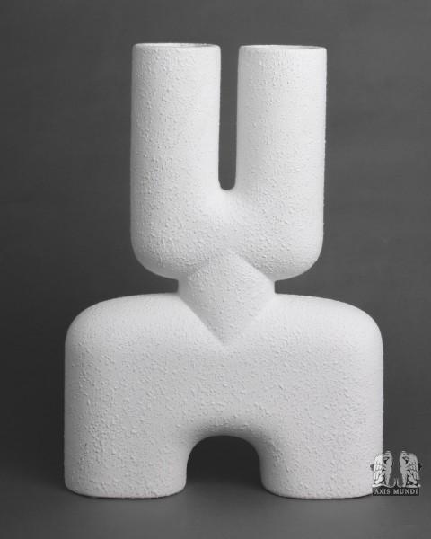 Vase Cobra Double White