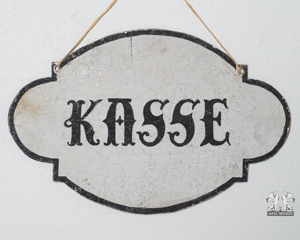 Schild Kasse Vintage