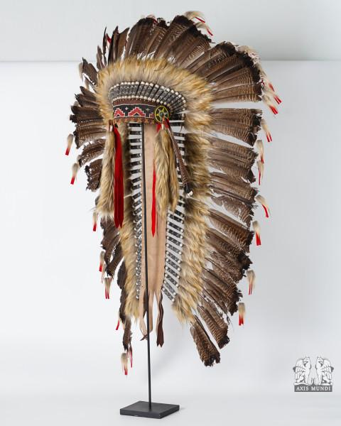 Skulptur Kopfschmuck Indianer Häuptling