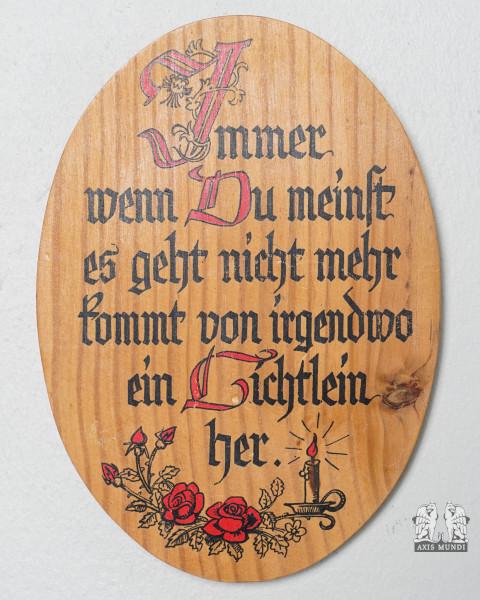 Schild Trostspruch Lichtlein