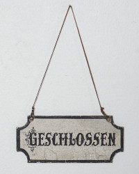 Schild Geschlossen Vintage