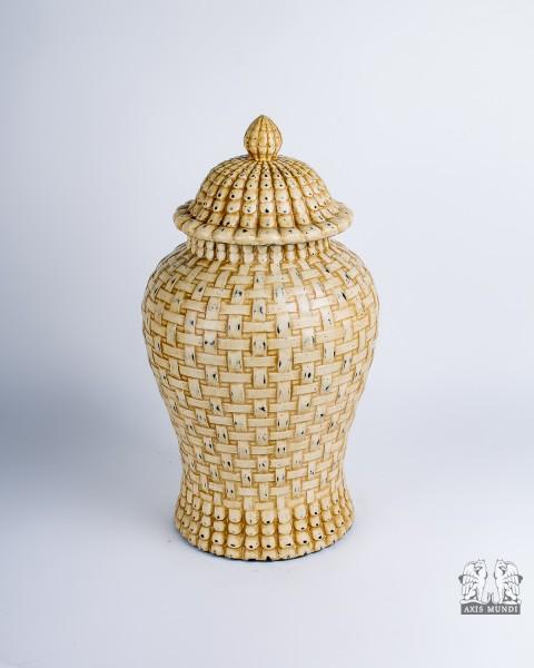 Deckelvase