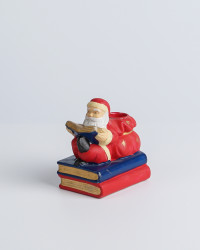 Kerzenhalter Weihnachtsmann Bücher