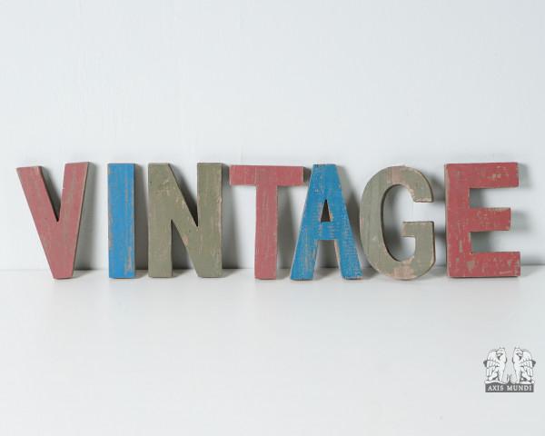 Wanddeko Vintage Buchstaben