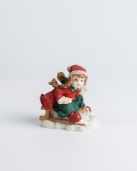 Figur Kind Schlitten