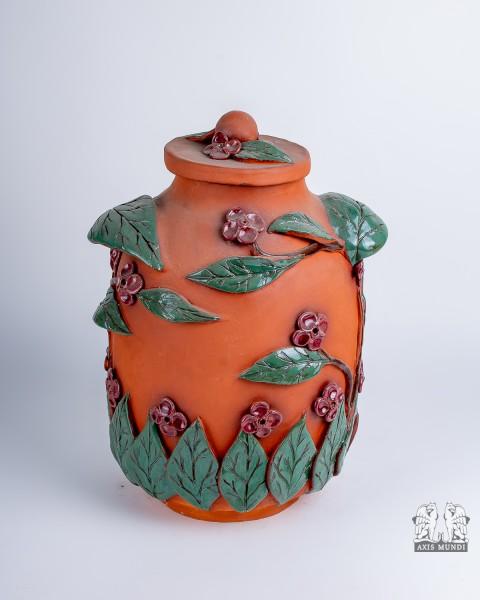 Deckelvase