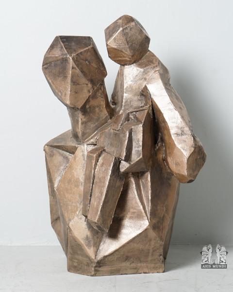 Skulptur Vater Kind Kubismus