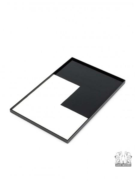 Tablett Holz Schwarz