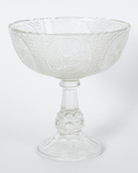 Fußschale Glas Floral