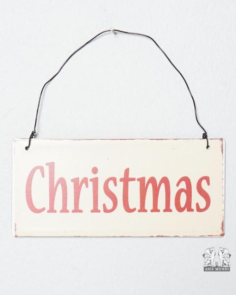Schild Christmas