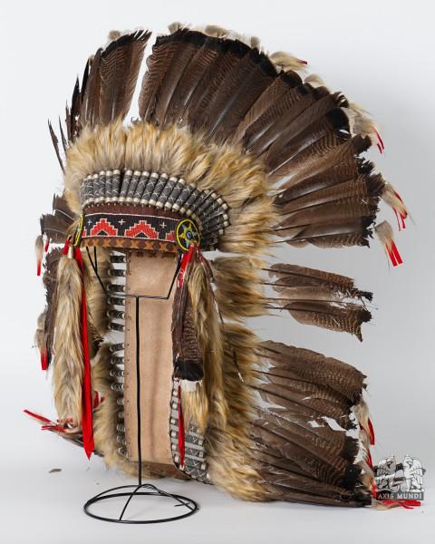 Skulptur Kopfschmuck Indianer Häuptling