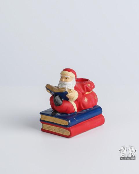 Kerzenhalter Weihnachtsmann Bücher